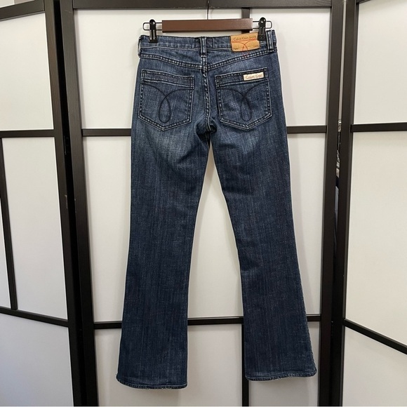 𝅺[26/32] Vintage Calvin Klein Bootcut Dark Wash Low-Rise Denim Jean Women’s - Picture 6 of 14